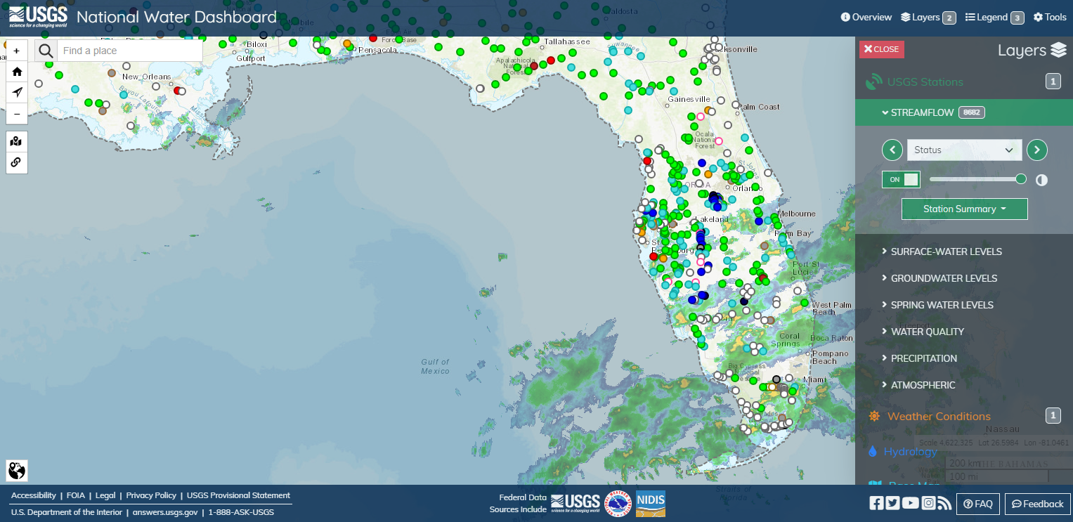Hurricane Ian National Water Dashboard U.S. Geological Survey